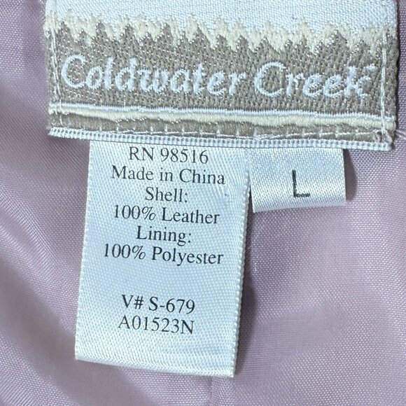 Coldwater Creek Light Pink Mauve Genuine Suede Leather Jacket Large - Picture 2 of 9